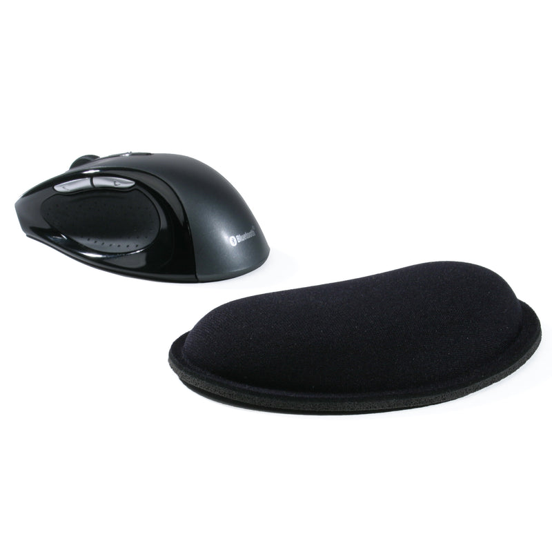 Studio image 30211 ErgoPrene Foam wrist rest small black shown with mouse nearby