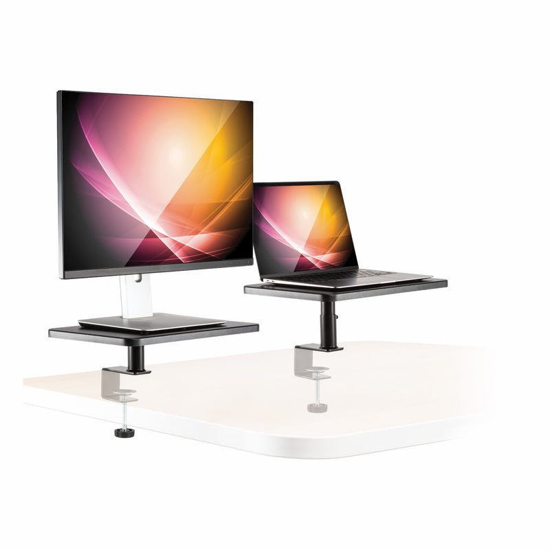 Studio Photo Ascend Monitor Stands with monitor and laptop