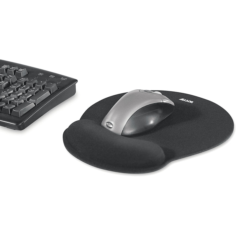 ComfortFoam Memory Foam Mouse Pad with Wrist Rest - Black – AllsopTech