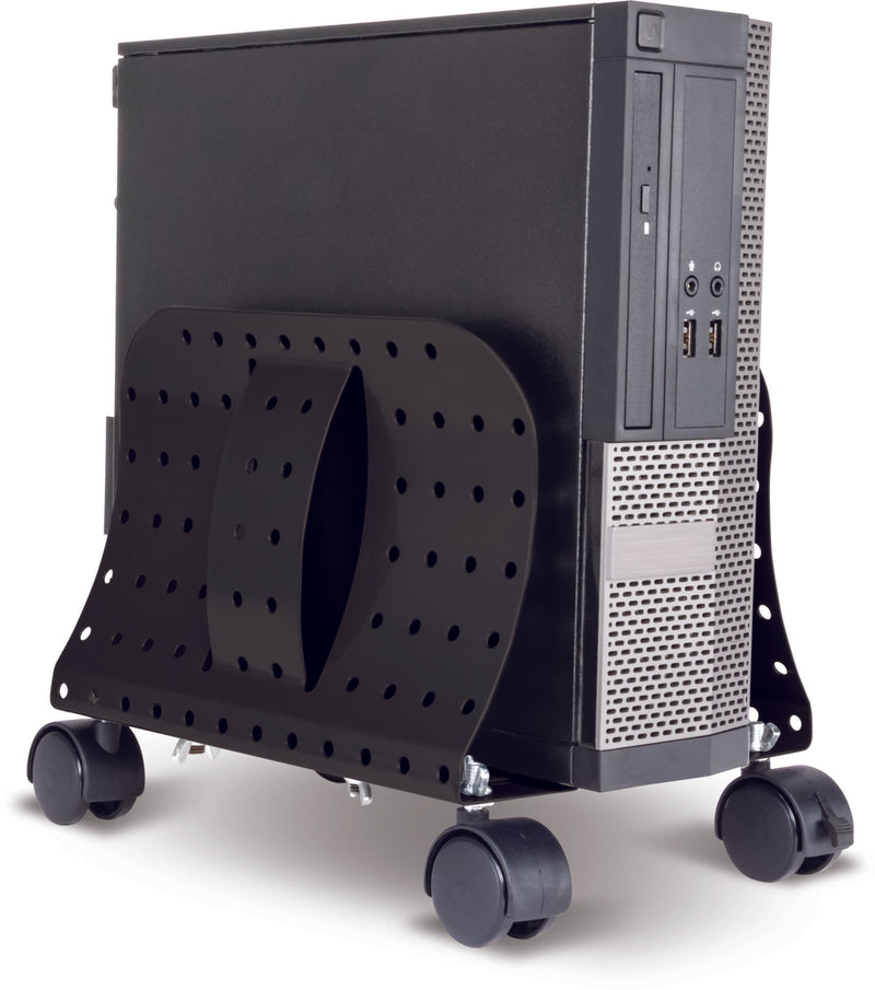 Metal Art Mobile CPU Caddy Computer Tower Stand / Case with Wheels ...
