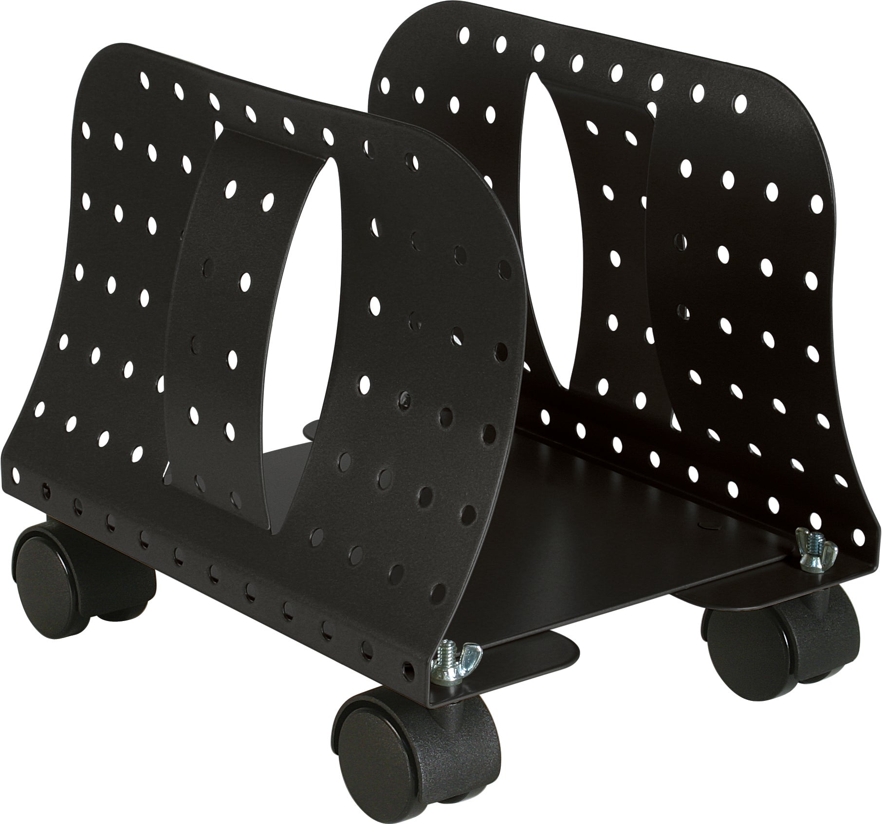 Computer Caddy Table Metal Art Mobile CPU Caddy Computer Tower Stand / Case with Wheels ...