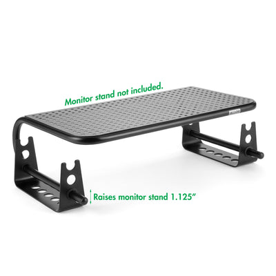 Studio Image Metal Art Risers Black with monitor shown in low position