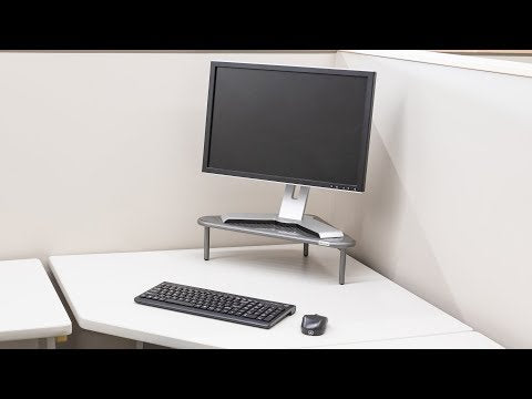 Video - preview images shows Metal Art Corner Stand Pewter in corner of desk